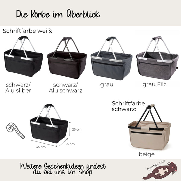 Einkaufskorb Oma / Mama mit Kindernamen