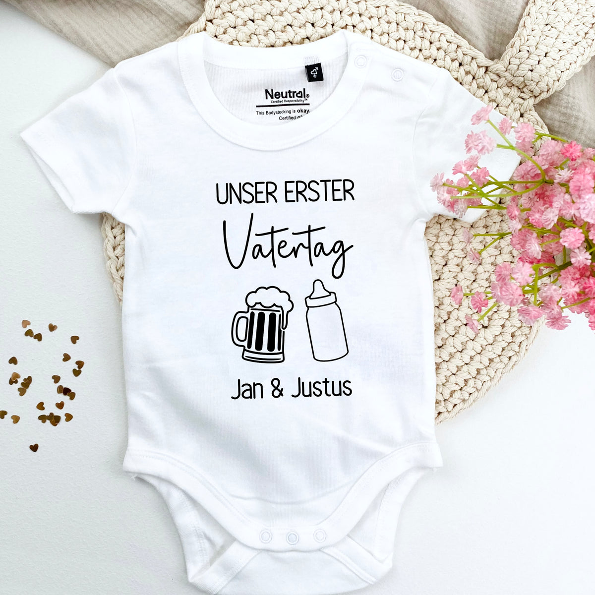 Babybody Erster Muttertag / 1. Vatertag Cheers