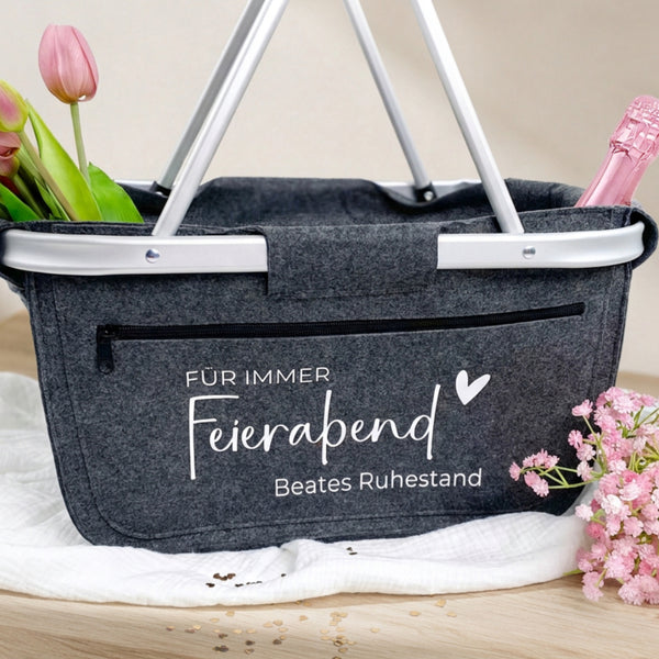 Einkaufskorb Für immer Feierabend