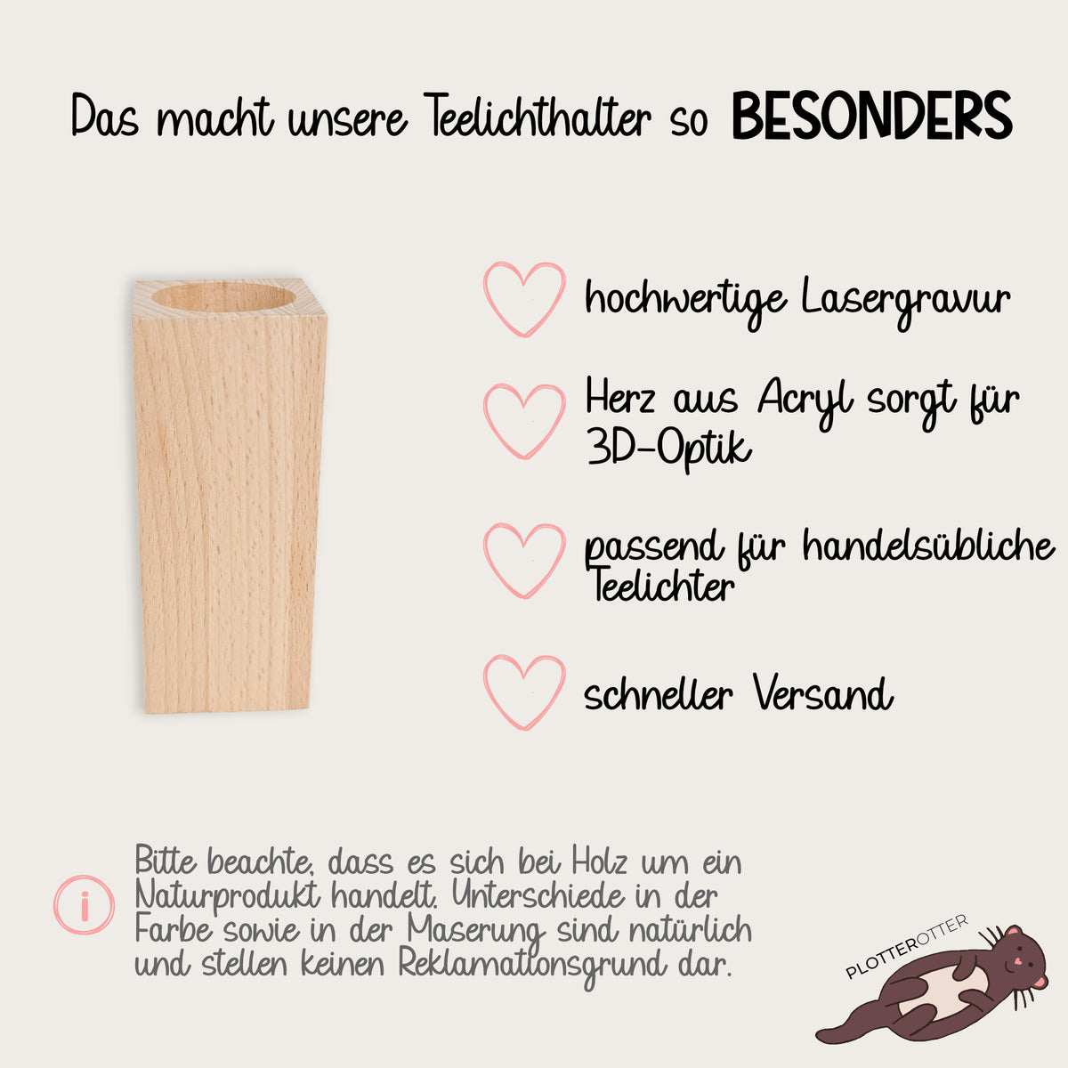 Teelichthalter Glückslicht
