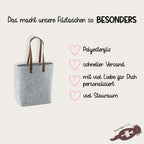 Filztasche Erzieherin mit Herz