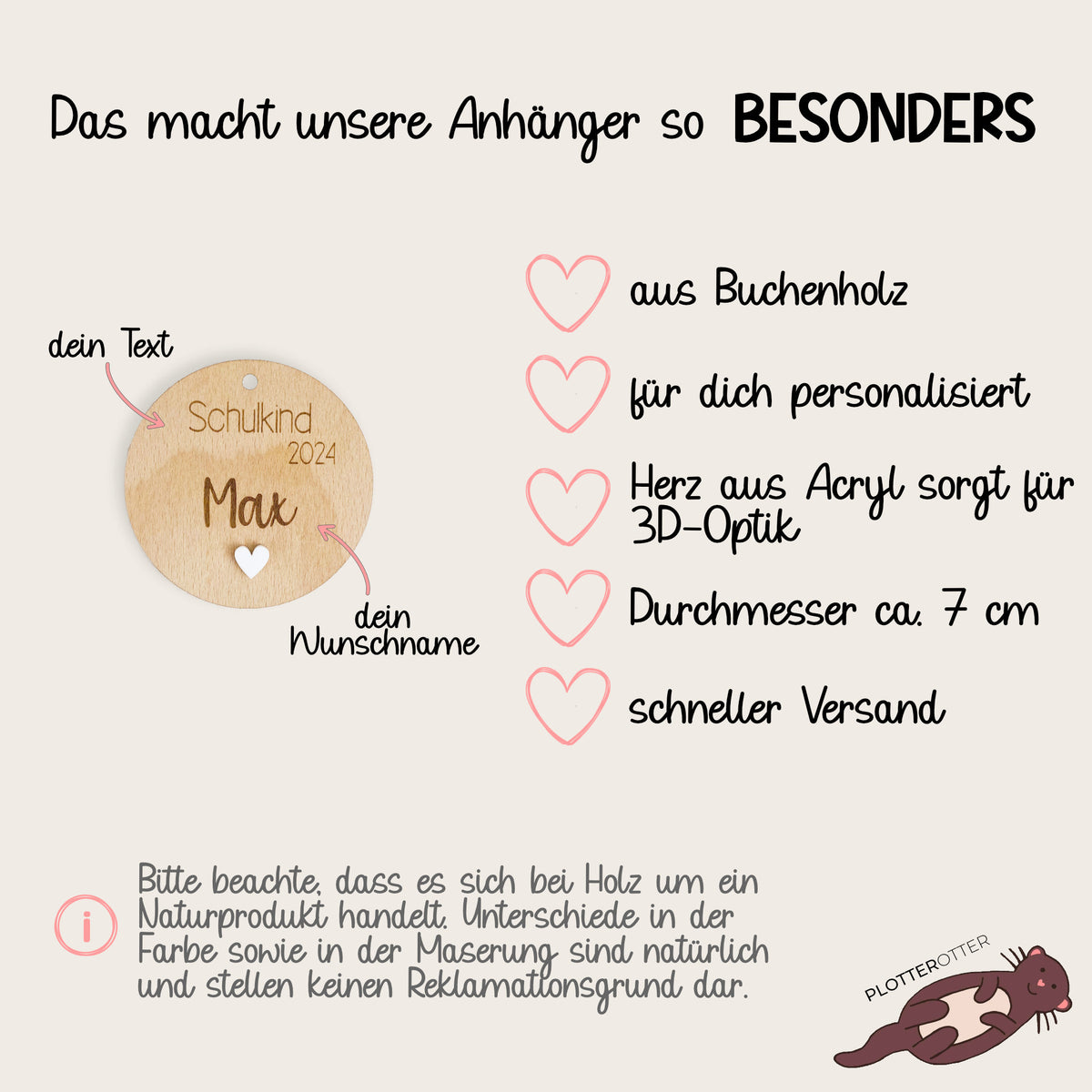 Anhänger Schultüte / Kindergartentüte