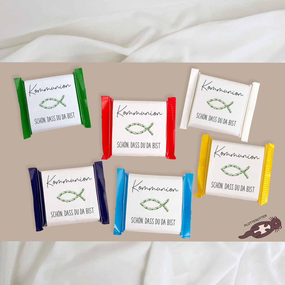 Gastgeschenk Kommunion grün