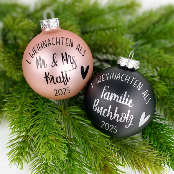 Weihnachtskugel Hochzeitsgeschenk
