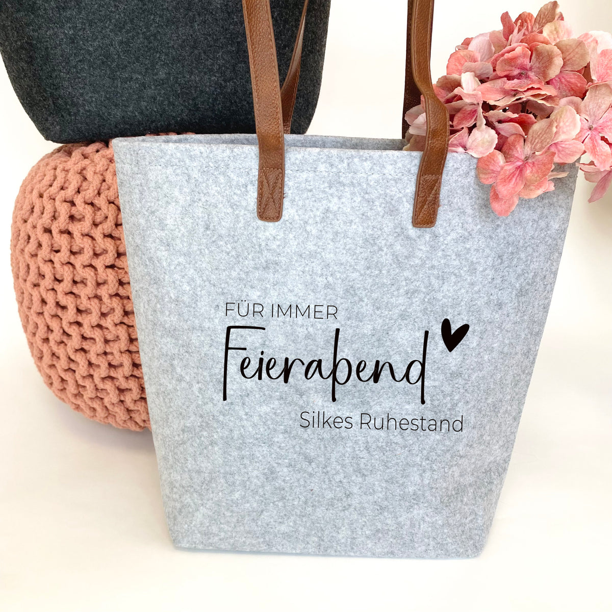 Filztasche Für immer Feierabend