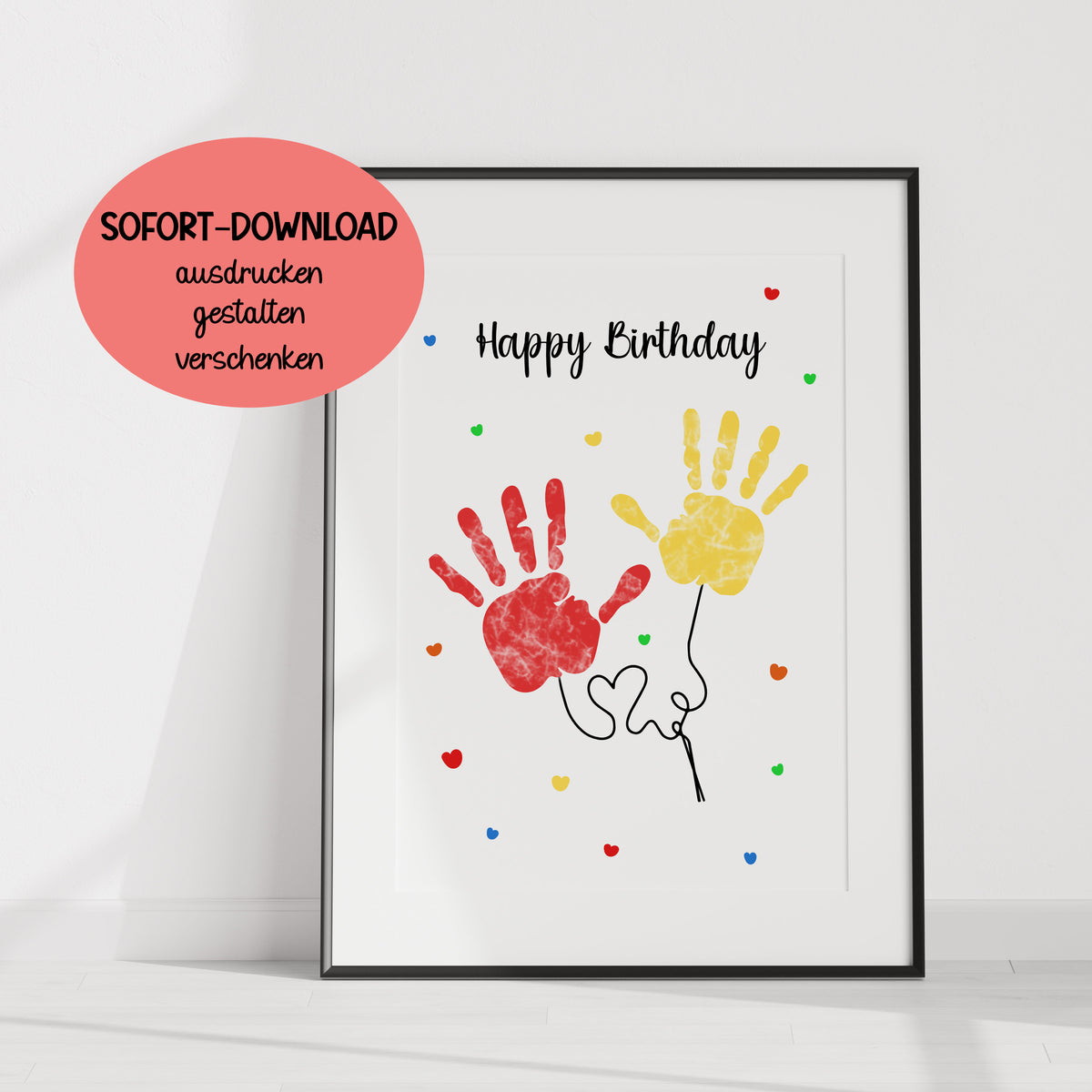 Handabdruck Happy Birthday