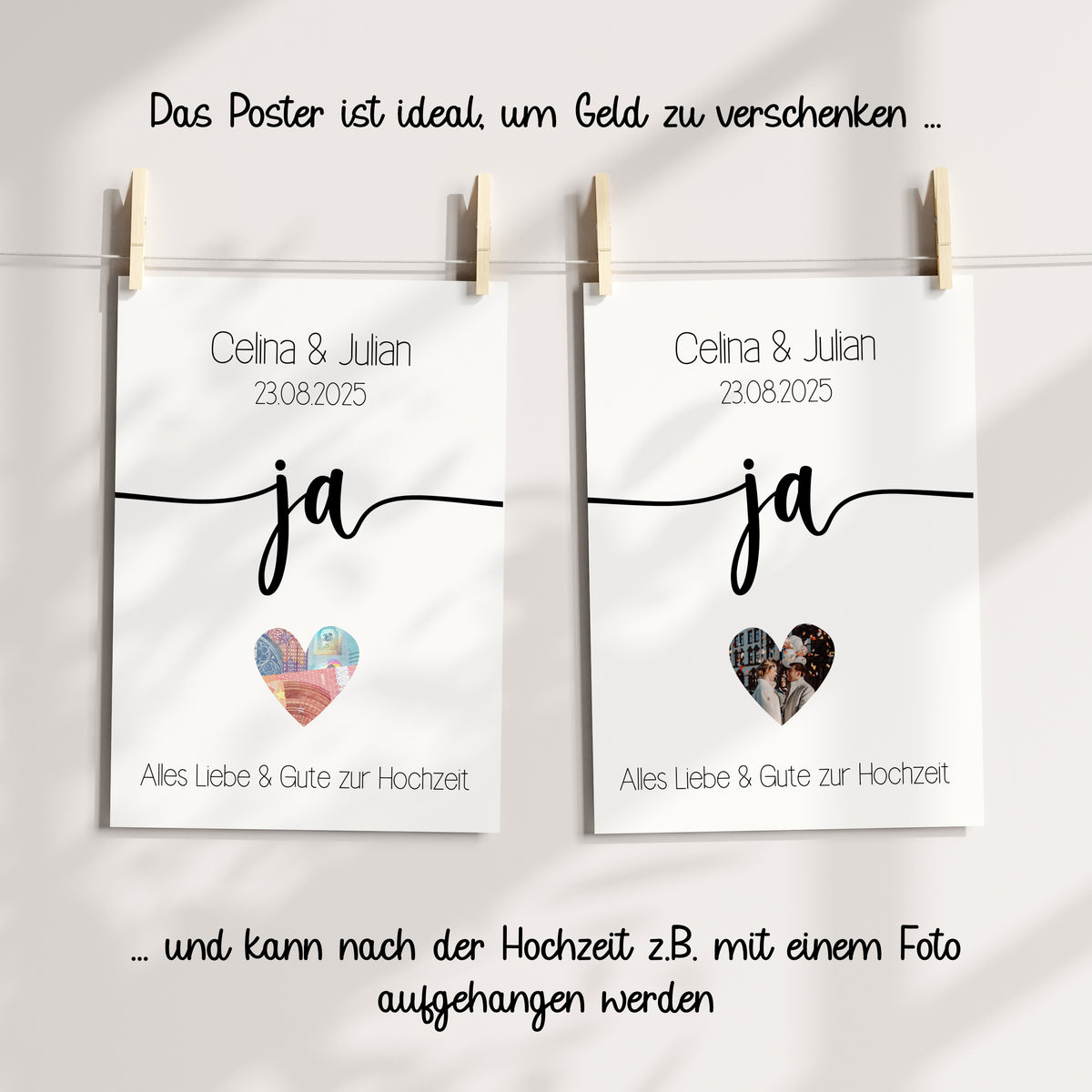 Poster Hochzeit Ja