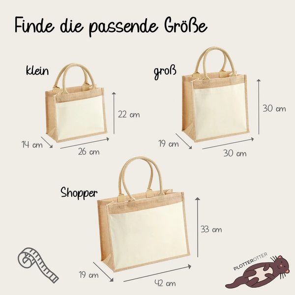 Tasche Hochzeit Jute/Baumwolle