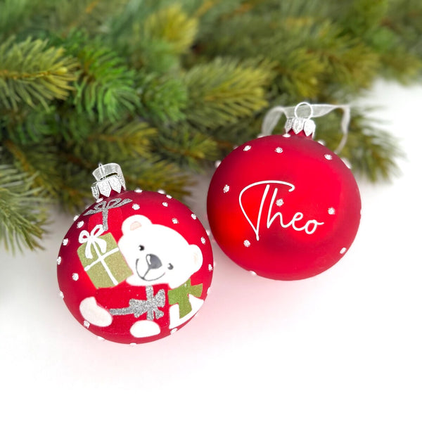 Weihnachtskugel Eisbär