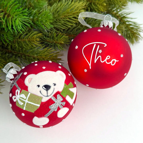 Weihnachtskugel Eisbär