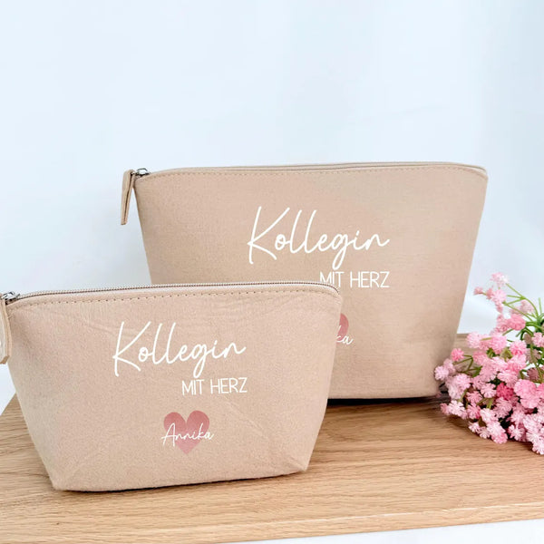 Filzmäppchen Kollegin mit Herz