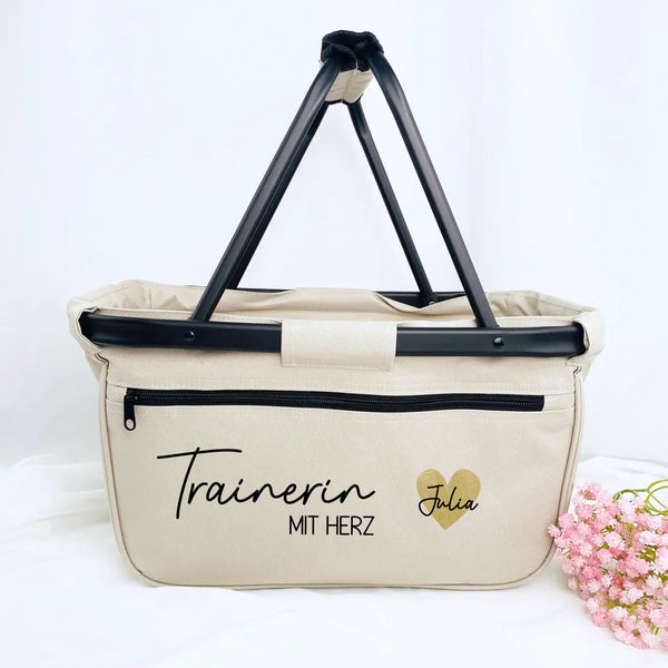 Einkaufskorb Trainerin mit Herz