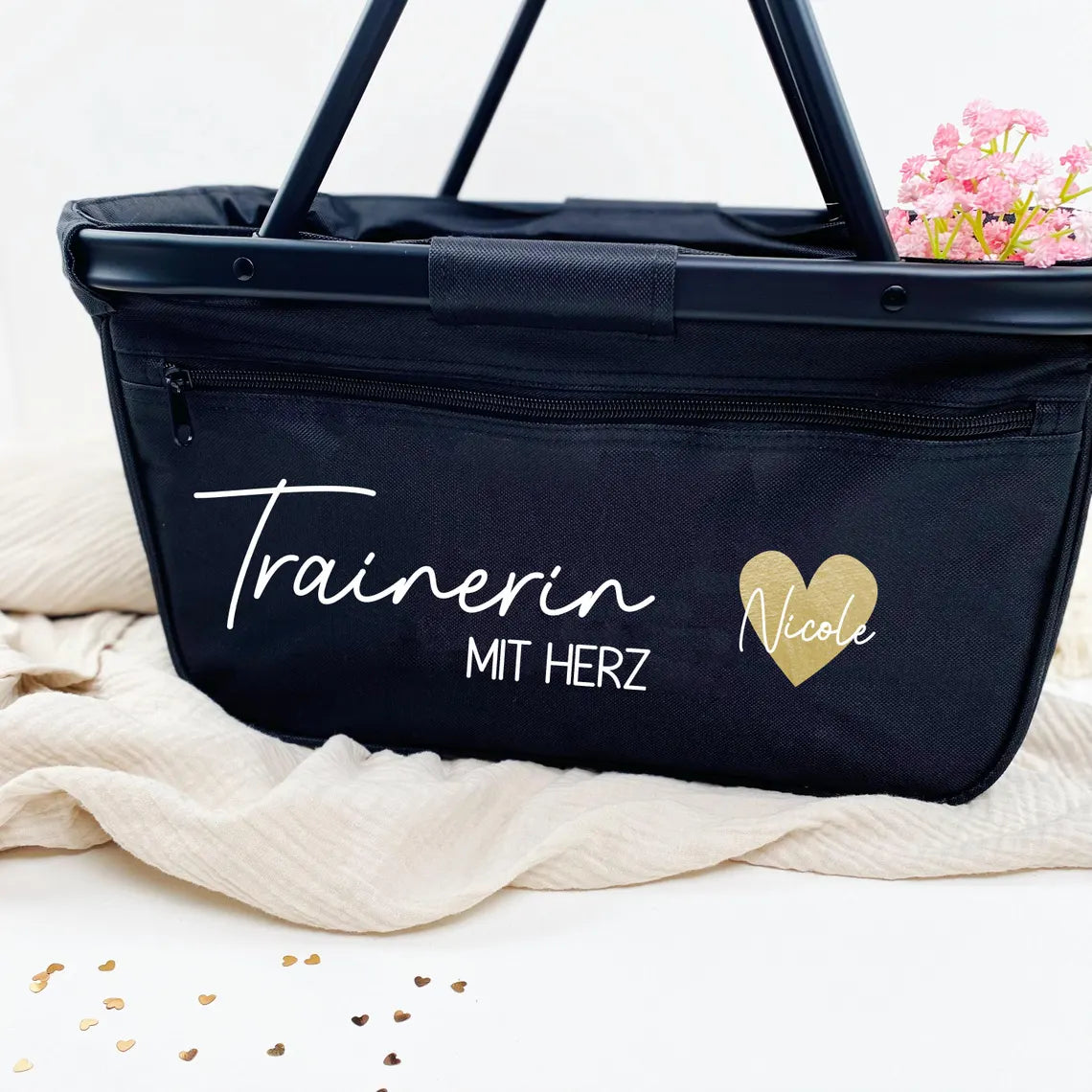 Einkaufskorb Trainerin mit Herz