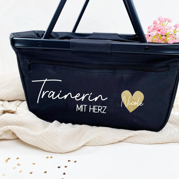 Einkaufskorb Trainerin mit Herz
