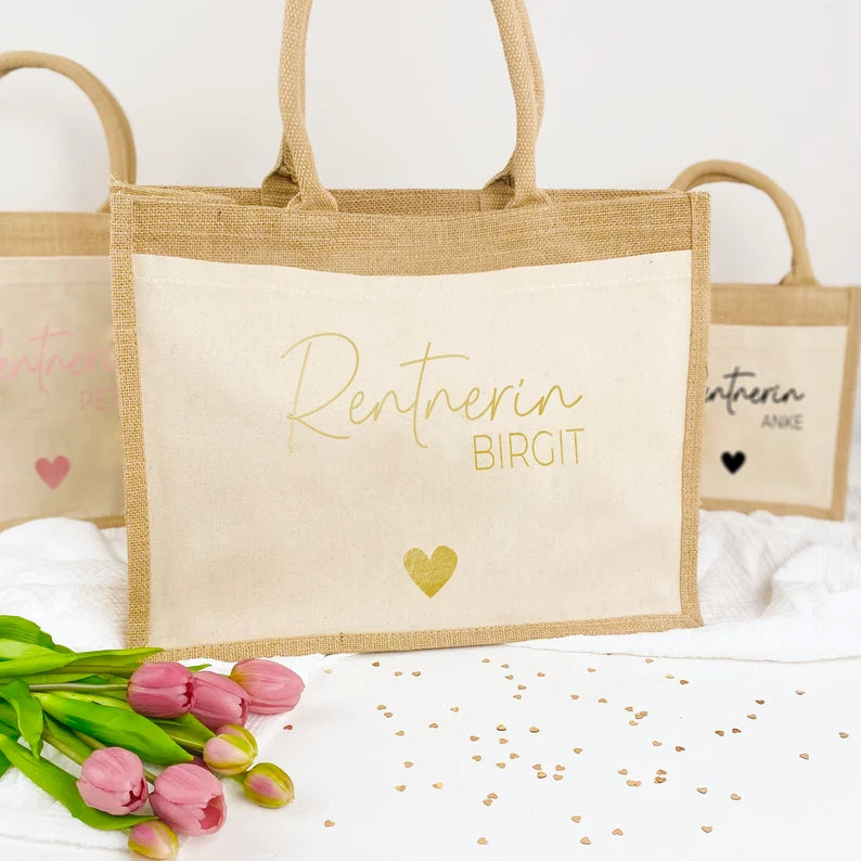 Tasche Rentnerin Jute/Baumwolle