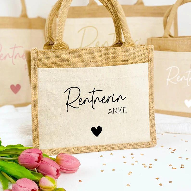 Tasche Rentnerin Jute/Baumwolle