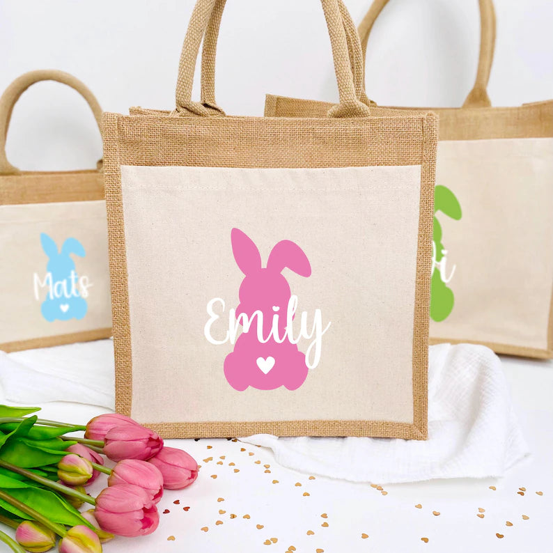 Tasche Osterhase Jute/Baumwolle