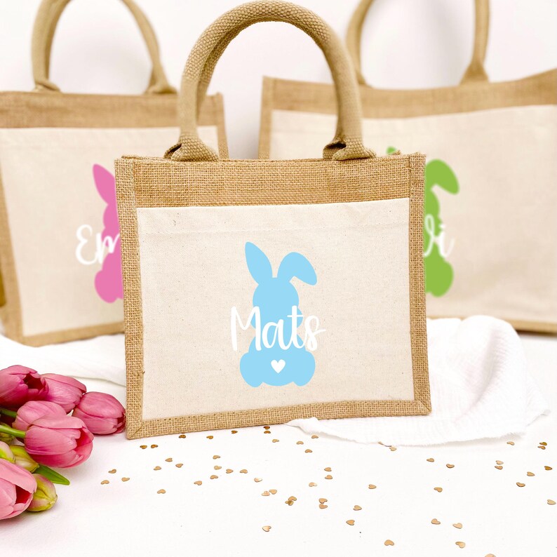 Tasche Osterhase Jute/Baumwolle