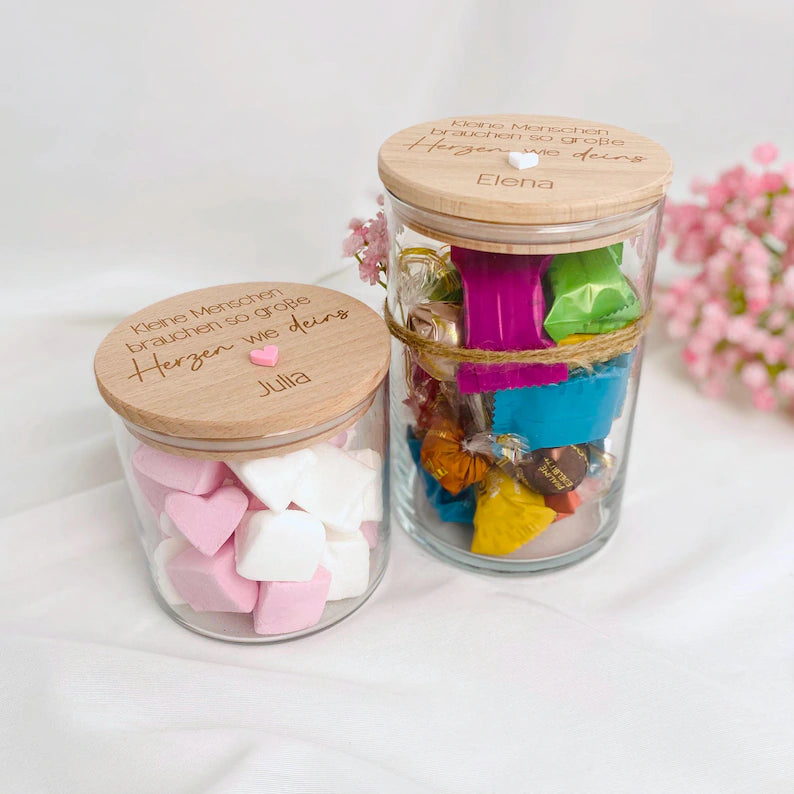 Geschenkglas kleine Menschen große Herzen