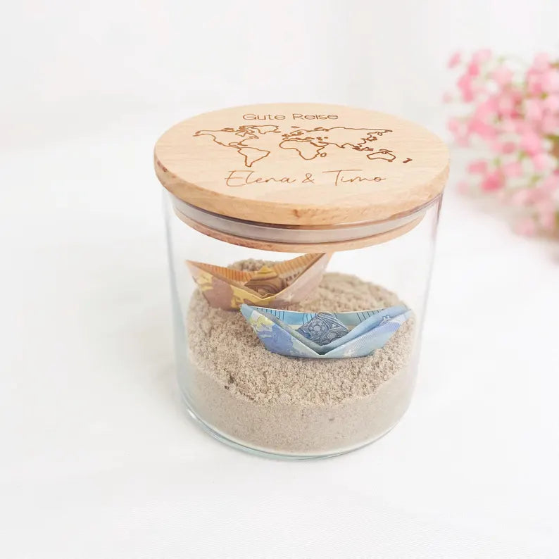 Geschenkglas Reise
