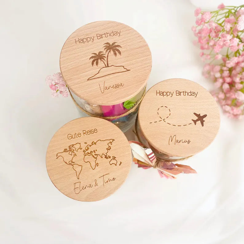Geschenkglas Reise