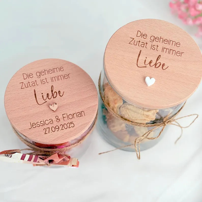 Geschenkglas Zutat Liebe
