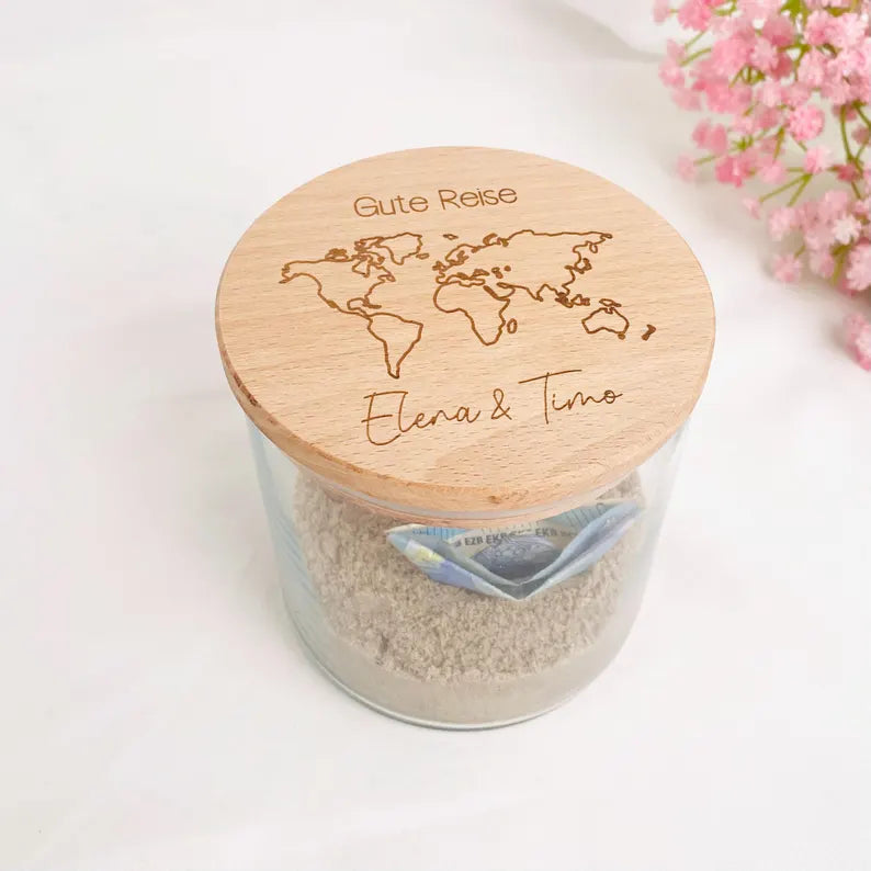 Geschenkglas Reise