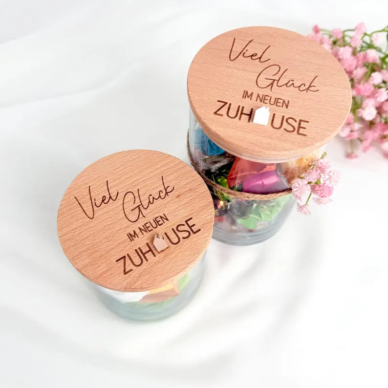 Geschenkglas Neues Zuhause