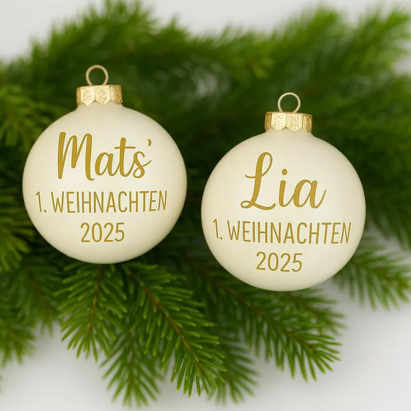 Weihnachtskugel erstes Weihnachten