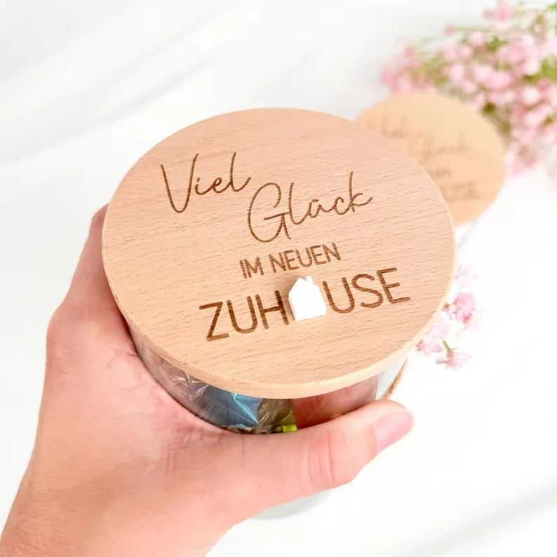 Geschenkglas Neues Zuhause
