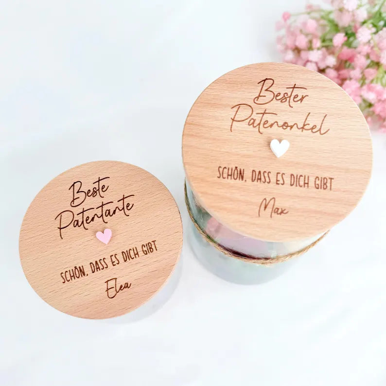 Geschenkglas Paten
