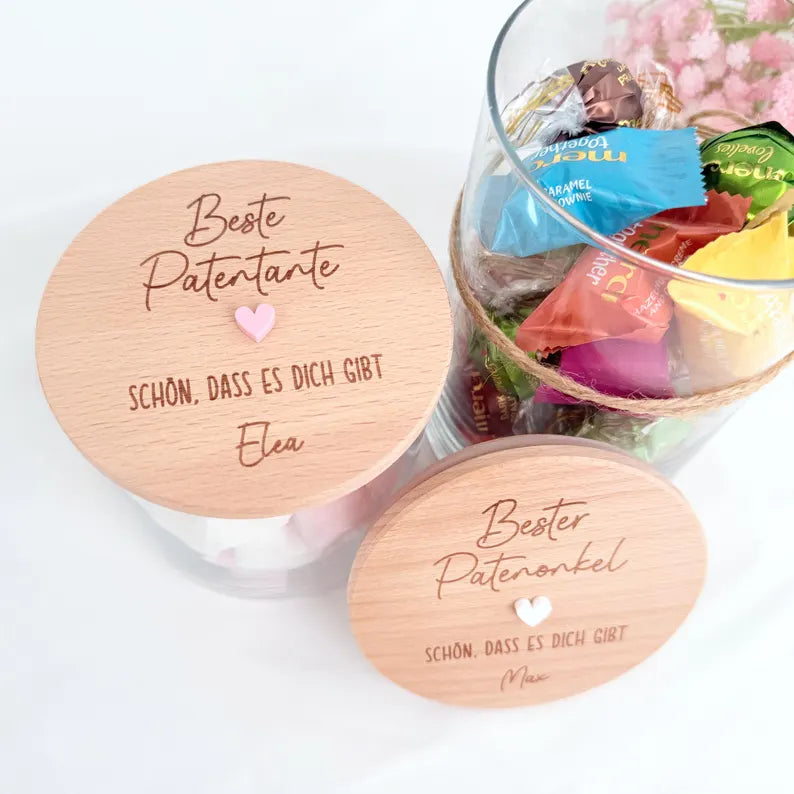 Geschenkglas Paten