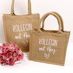 Tasche Kollegin mit Herz Jute