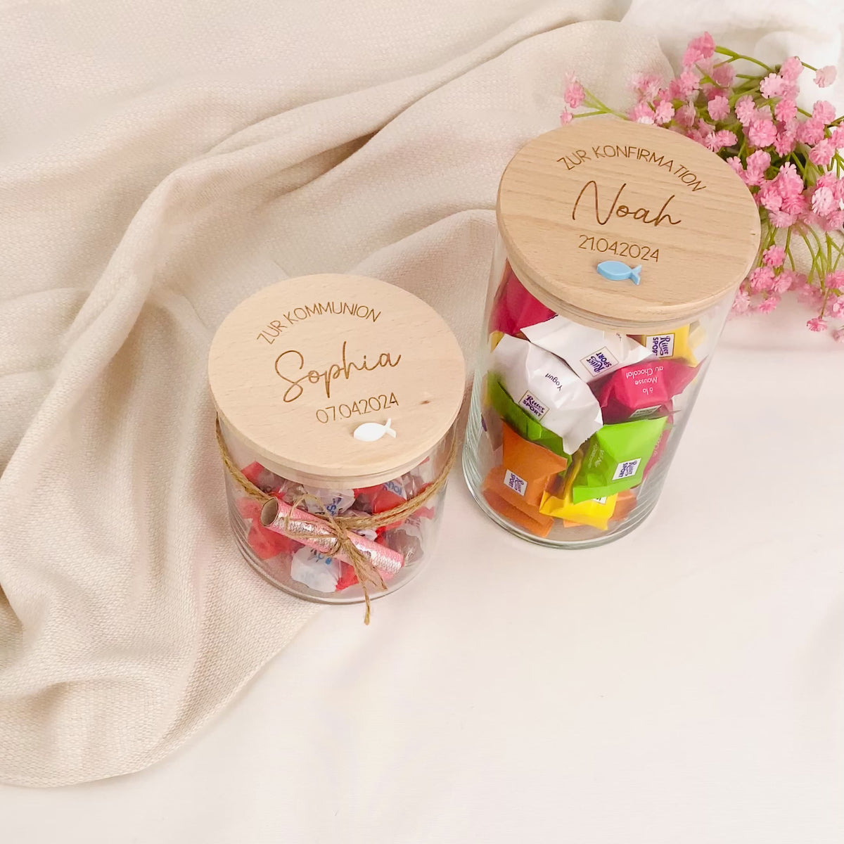 Geschenkglas Kommunion / Konfirmation / Firmung / Taufe