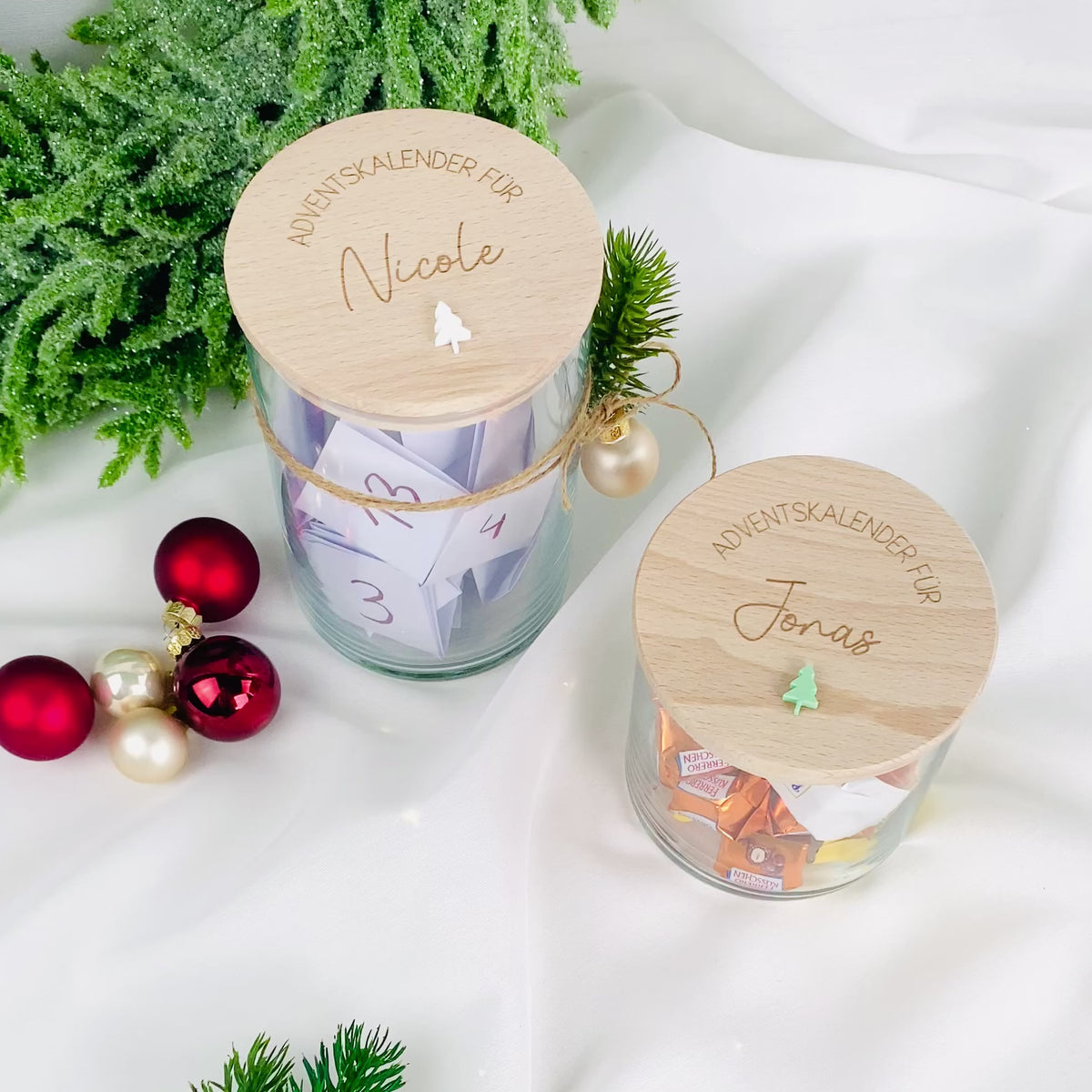 Geschenkglas Adventskalender für
