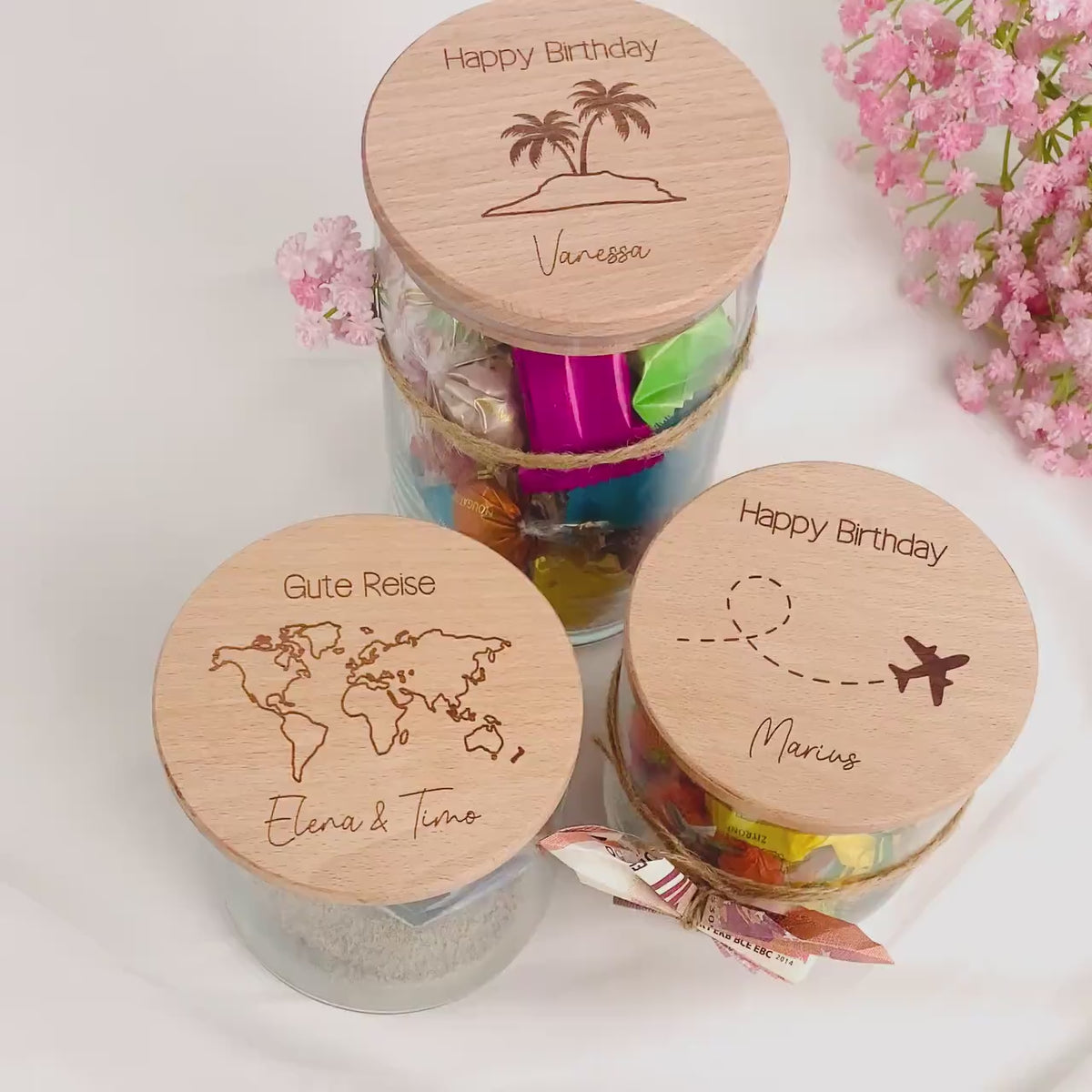 Geschenkglas Reise