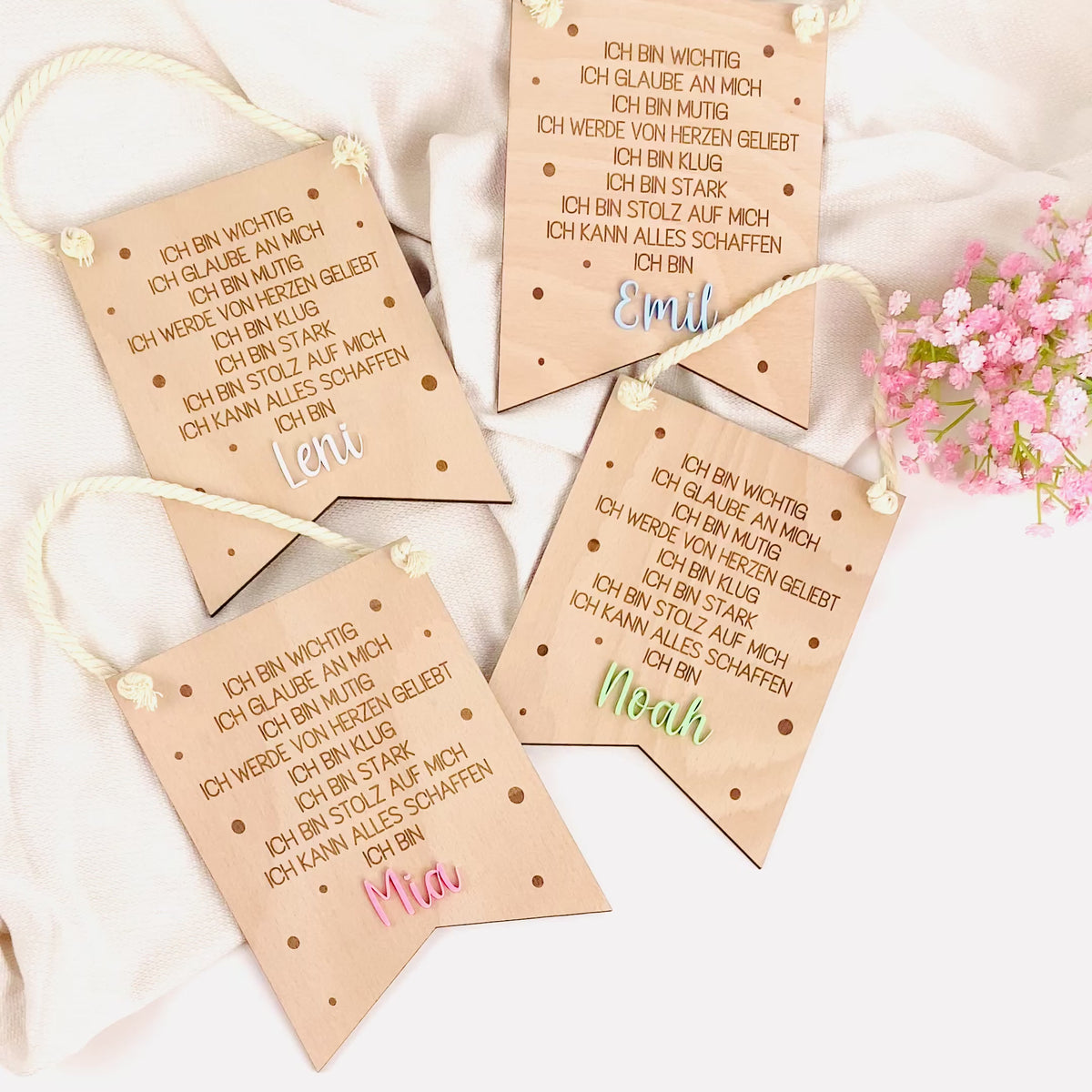Affirmationswimpel für Kinder