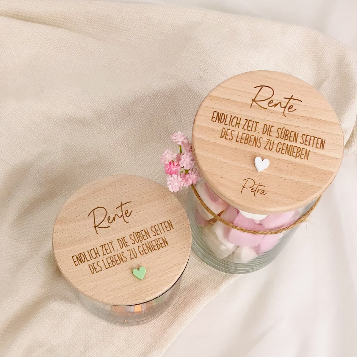 Geschenkglas Rente