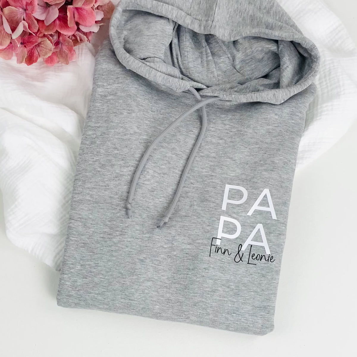 Papa Hoodie mit Kindernamen