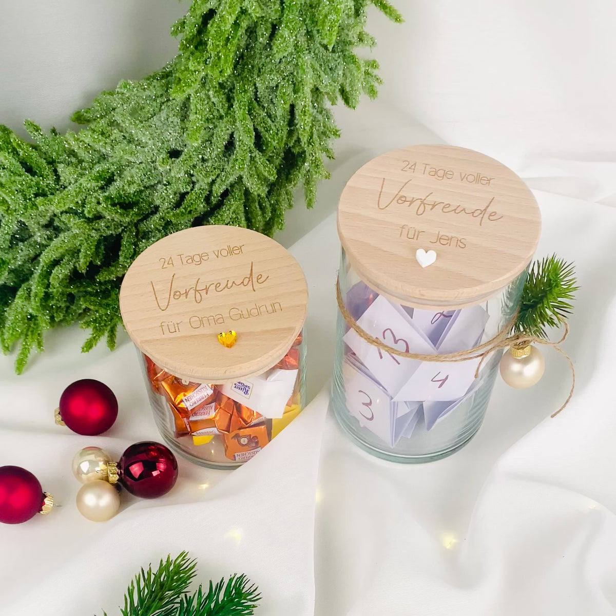 Geschenkglas 24 Tage voller Vorfreude