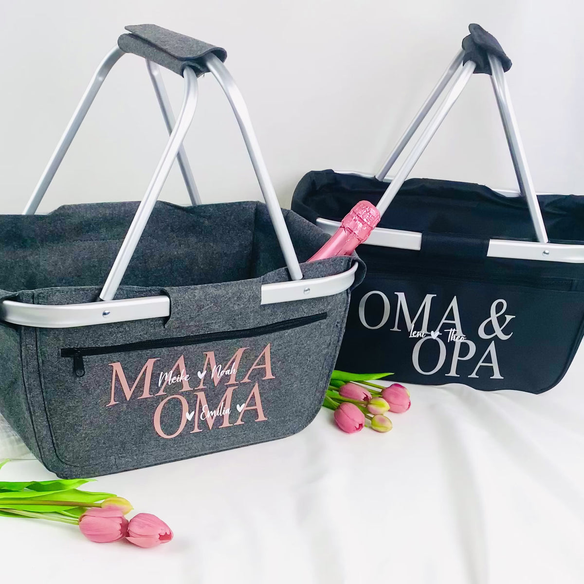 Einkaufskorb Mama & Oma mit Kindernamen