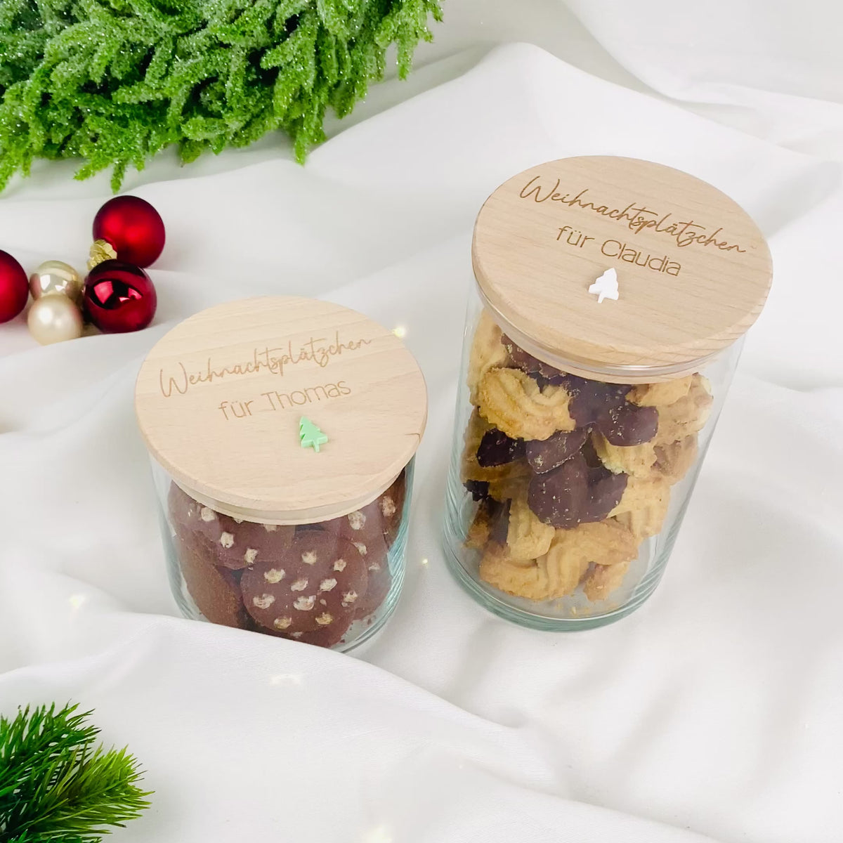 Geschenkglas Weihnachtsplätzchen für