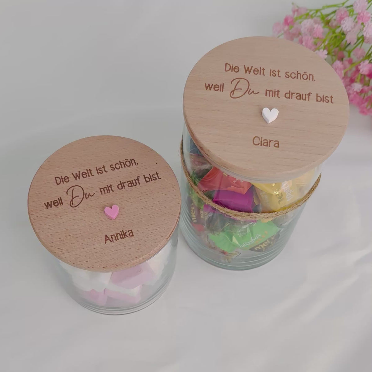 Geschenkglas die Welt ist schön