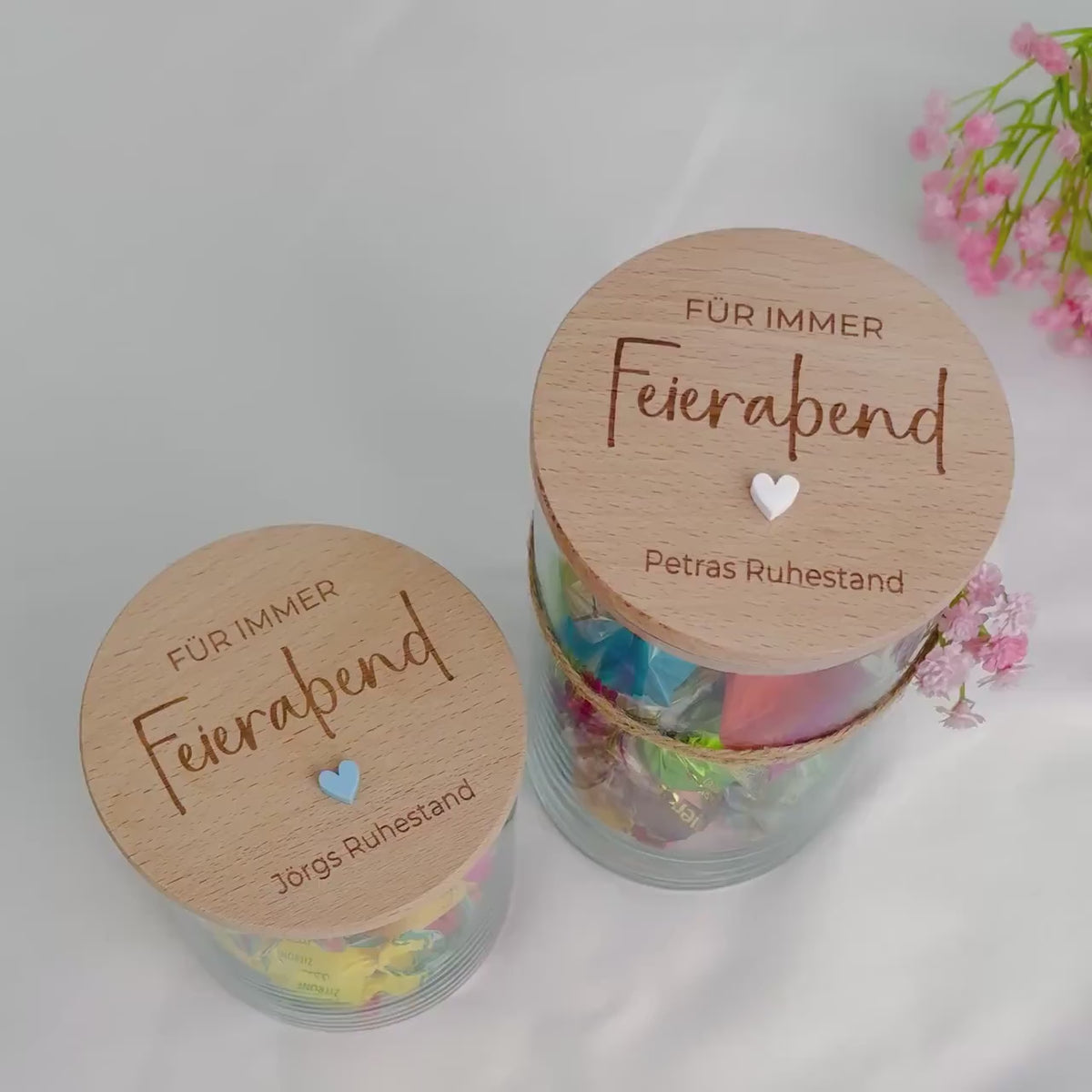 Geschenkglas Für immer Feierabend