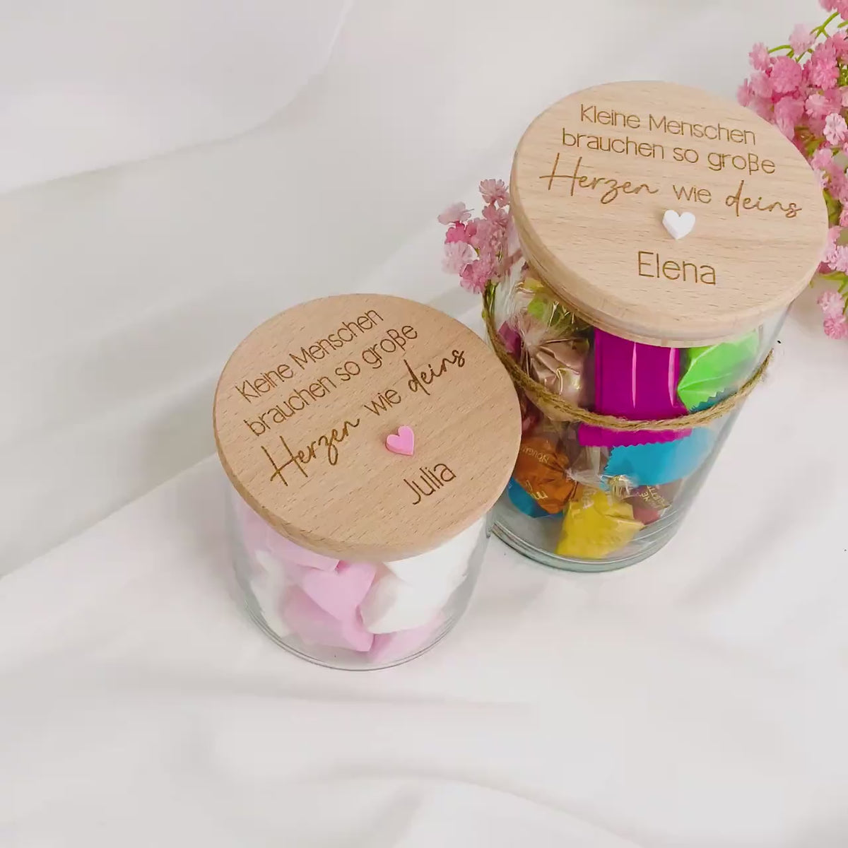 Geschenkglas kleine Menschen große Herzen
