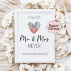Poster Hochzeit Mr & Mrs