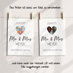 Poster Hochzeit Mr & Mrs