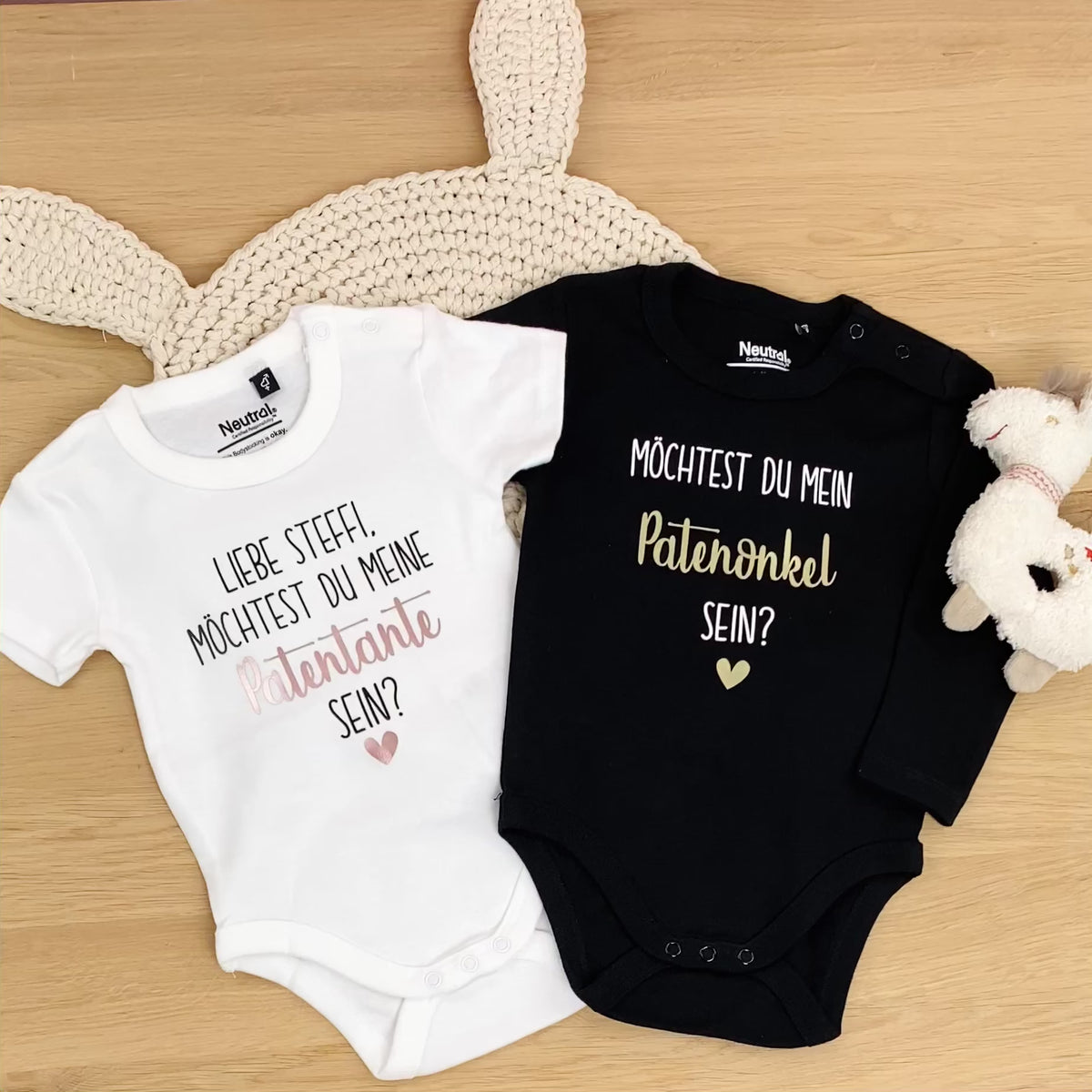 Babybody Patentante / Patenonkel fragen