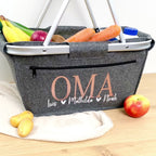 Einkaufskorb Oma / Mama mit Kindernamen