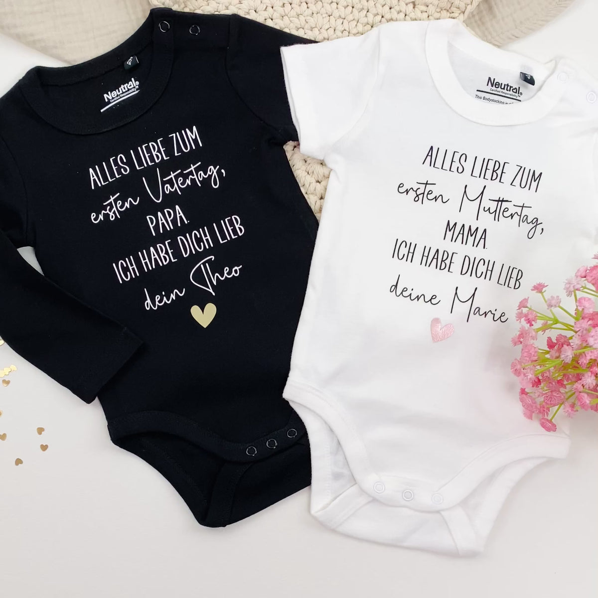 Babybody Erster Muttertag / 1. Vatertag